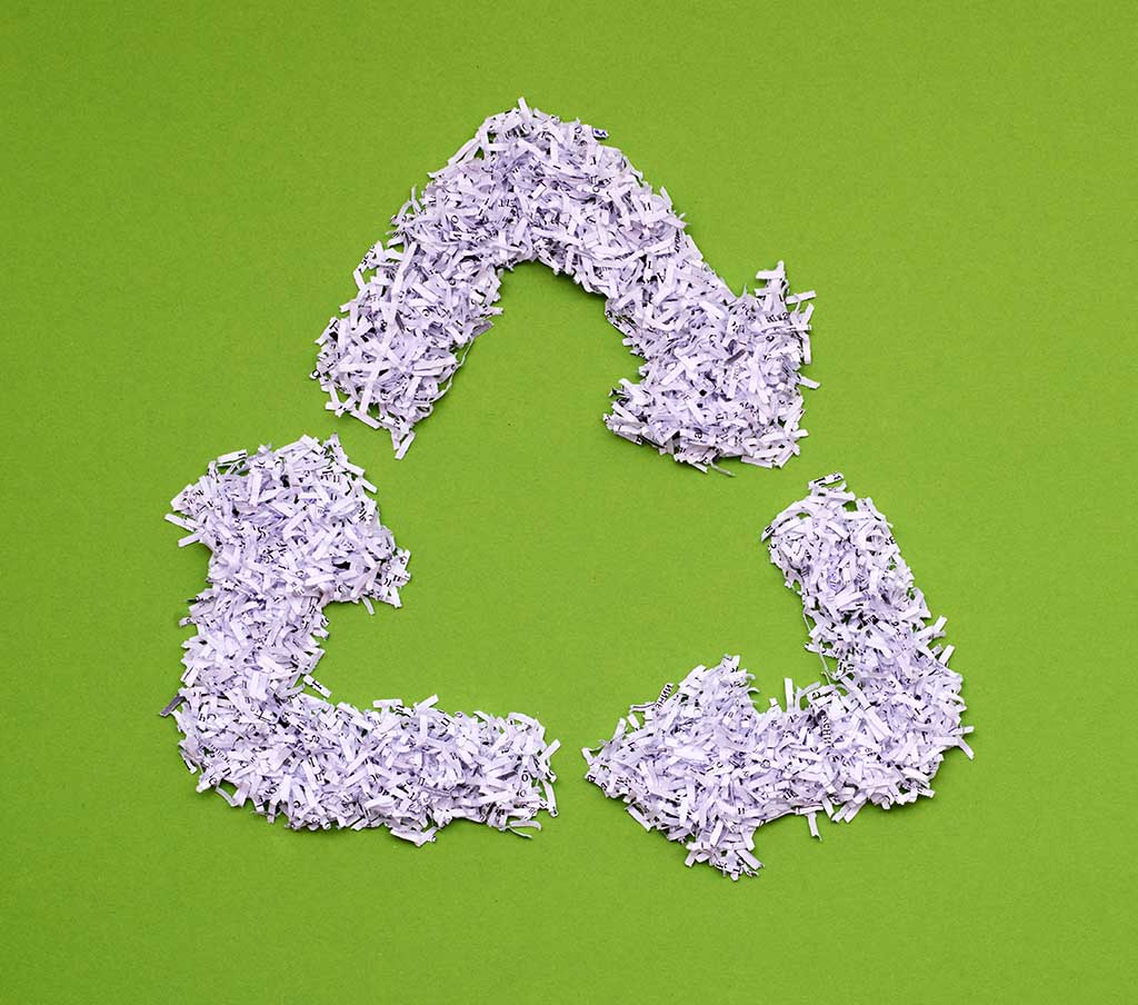 Shredding Recycle Symbol Shredding Recycle Symbol